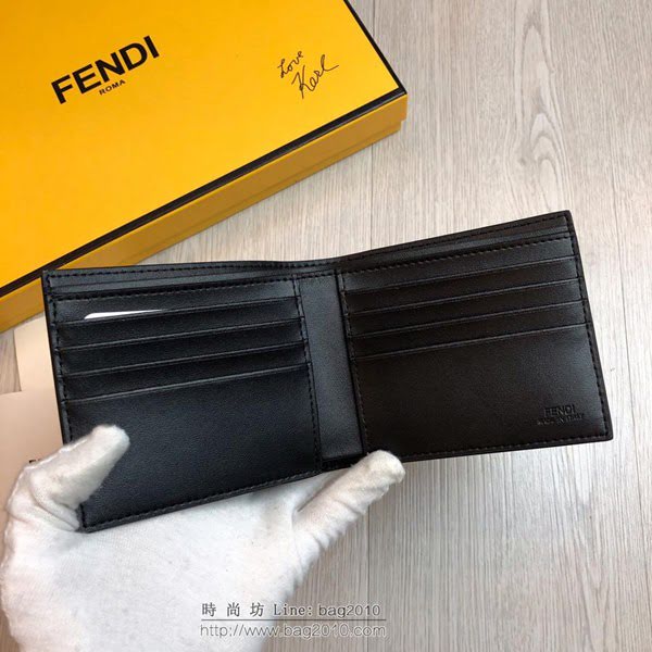 FENDI短夾錢包 19年春夏季最新手包 小摔牛皮 芬迪對折錢包  fdz2147